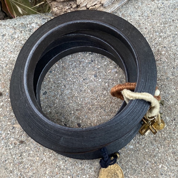 3 Wooden Gypsy spirt bangles custom made pieces - Picture 6 of 8